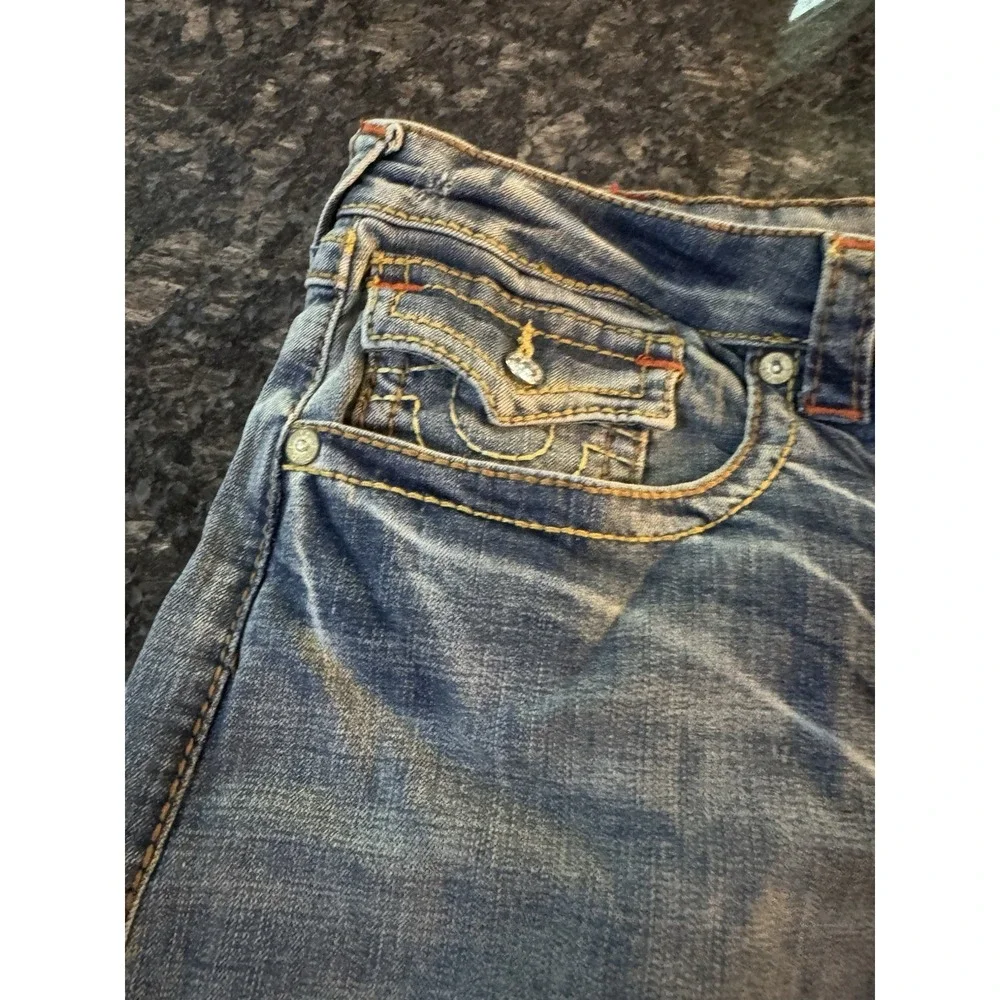 true religion Big T balloon jeans Men's Sz 33 Denim‎ Dirty Wash Pants